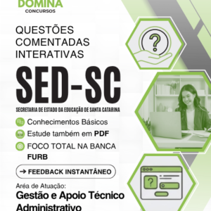 700 Questões Comentadas SED SC 2026 Área de Gestão e Apoio Administrativo FURB