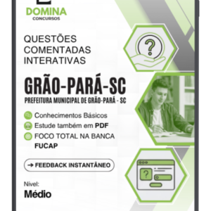 500 Questões Comentadas Grão Pará SC 2026 Nível Médio Instituto FUCAP