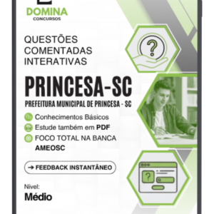 500 Questões Comentadas Princesa SC 2026 Nível Médio AMEOSC