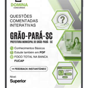 500 Questões Comentadas Grão Pará SC 2026 Nível Superior Instituto FUCAP